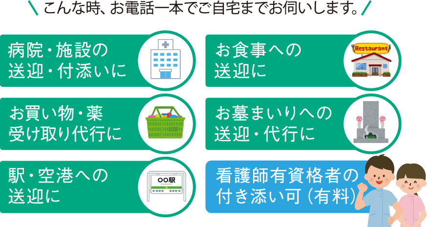 こんな時、お電話一本でご自宅までお伺いします。